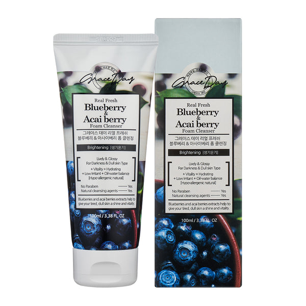 [GRACE DAY] REAL FRESH BLUEBERRY & ACAI BERRY FOAM CLEANSER - 100ML