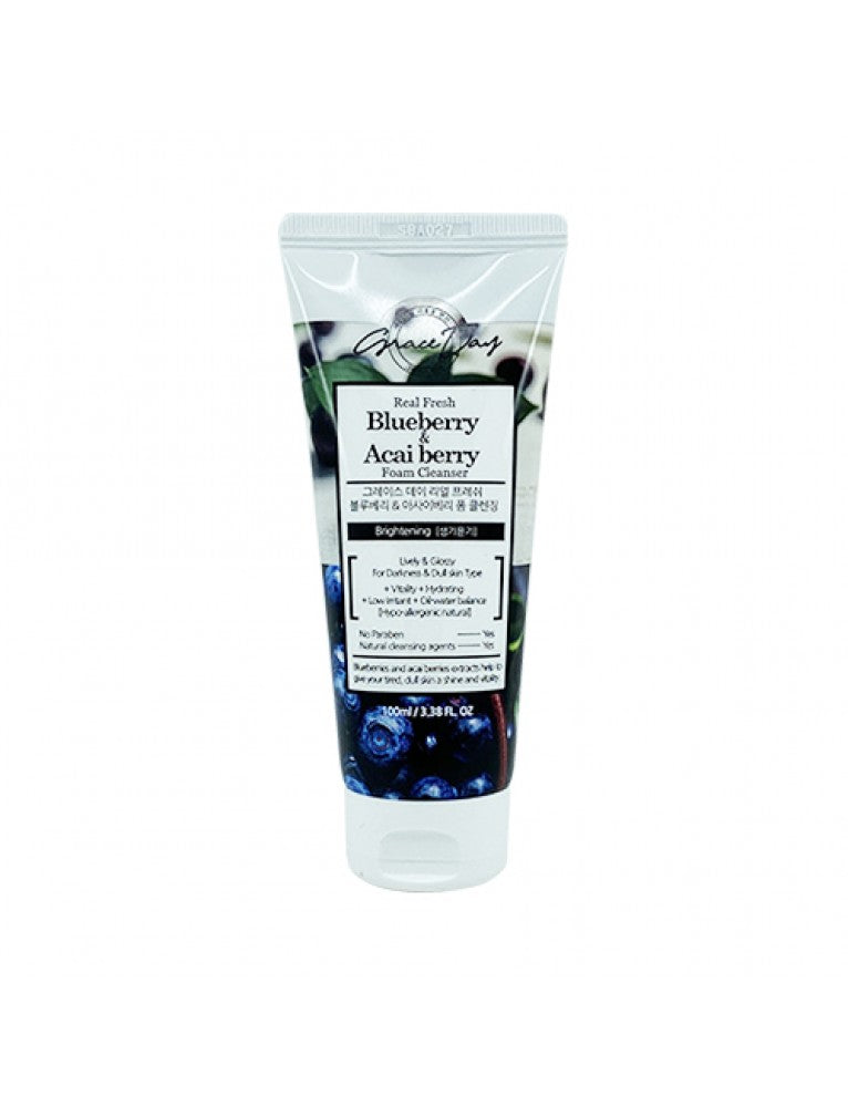 [GRACE DAY] REAL FRESH BLUEBERRY & ACAI BERRY FOAM CLEANSER - 100ML